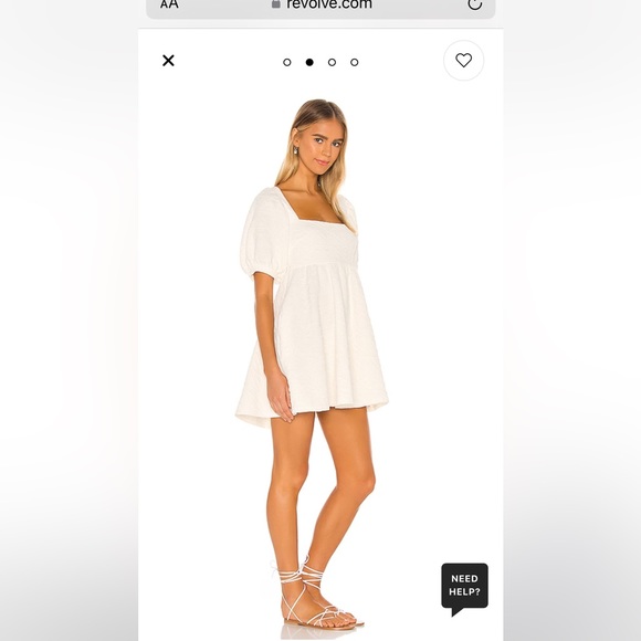 Free People new w tags Violet Mini Dress -white size Large - Picture 1 of 6